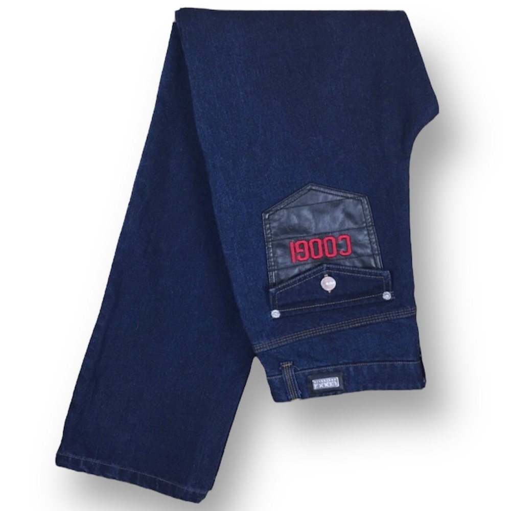 Googi Australia Leather Back Pockets With Embellishment Jeans Sz. 18